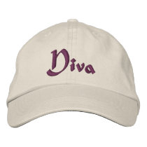 Diva Funny Embroidered Hat
