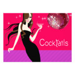 Divalicious Cocktail Party - little black dress Custom Announcements
