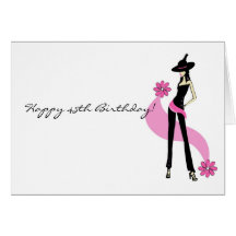 Diva's 45th Birthday Card for Women