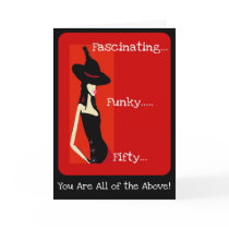 Diva's Fascinating and Funky 50th Birthday Card