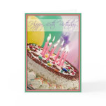 Diva's Happy 45th Birthday Card-Eat Cake!