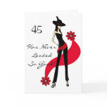 Diva's Red Hot 45th Birthday Greeting Card