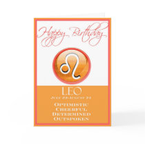 Diva's Zodiac Birthday Card for Leo