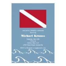 Dive Flag Invitation