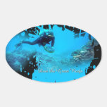 dive great reef oval stickers