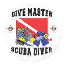 Dive Master SCUBA Diver stickers