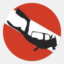Diver Flag 2 Sticker