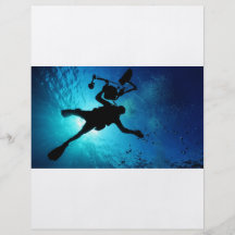 Diver underwater custom flyer