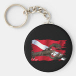 Divers Flag Critter Collection Keychains