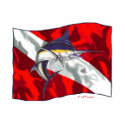 Divers Flag Critter Collection t-shirts