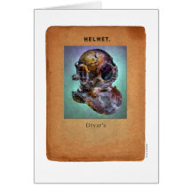Diver's Helmet. Greeting Cards