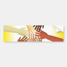 Diverse Hands Bumper Stickers