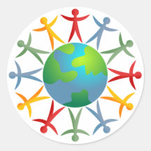 Diverse World Round Stickers