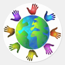 Diverse World Round Stickers