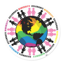 Diversity LGBT Round Sticker