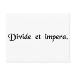 Divide and conquer. postcards