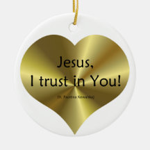 Divine Mercy - "Jesus I trust in You " Christmas Ornament
