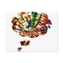 Divine Thoughts - Red Sparkle Cosmic Art Postcard
