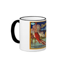 Diving Girl Apples - Vintage Fruit Crate Label Mug