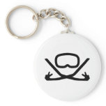 diving goggles and snorkel keychains