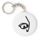 diving goggles and snorkel key chains
