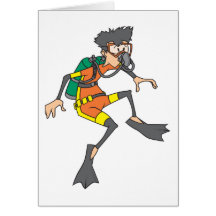 Diving Greeting Card