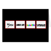 Divorce Encouragement You are an INCREDIBLE Woman Greeting Cards