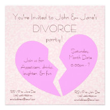 Divorce Party Custom Invitations