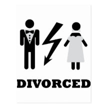 divorced icon post card