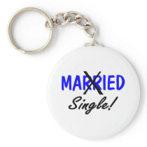 Divorced Single (Blue) Key Chains