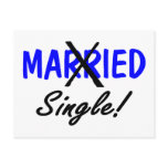 Divorced Single Blue postcards