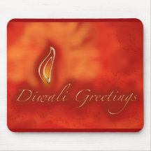 Diwali Devali Light Greetings - Warm Greeting Card Mouse Pad