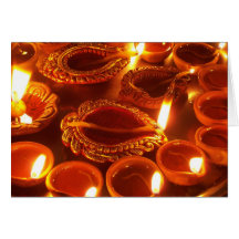 diwali diya candles card