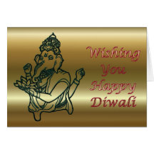 Diwali Indian Festival of Light with Ganesha Greeting Card