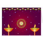Diwali lamps - Card