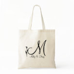 DIY Calla lily logo with monogram Tote Bags