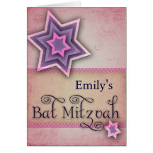 DIY Colourful Bat Mitzvah design Cards