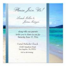 DIY Destination Beach wedding invitation template invitations
