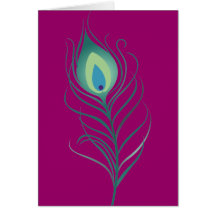 DIY Elegant Peacock Feather Cards