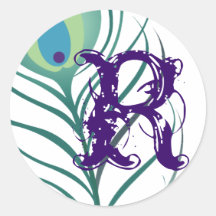 DIY Elegant Peacock Feather Sticker