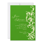 DIY Elegant Simplicity in Emerald and Cream invitations