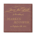 DIY Fancy Script Fall Wedding Save the Date Magnet