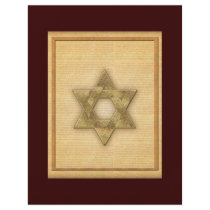 DIY Gold Star of David / Bar Mitzvah template Full Color Flyer