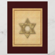 DIY Gold Star of David / Bar Mitzvah template Full Color Flyer