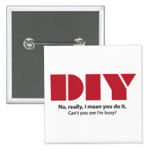 DIY I am busy Pinback Buttons