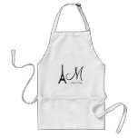 DIY Monogram Eiffel tower design Apron