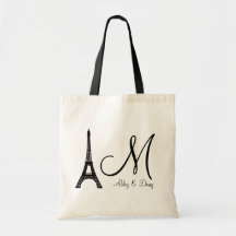 DIY Monogram Eiffel tower design Bag