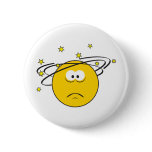 Dizzy Smiley Face Pinback Button