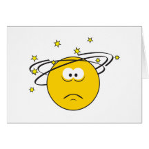 Dizzy Smiley Face Card