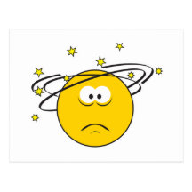 Dizzy Smiley Face Post Cards